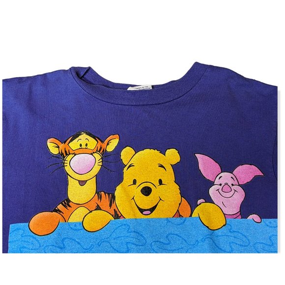 Vintage 90s Disney Winnie the Pooh Purple Shirt Size 10-12 - Picture 2 of 10